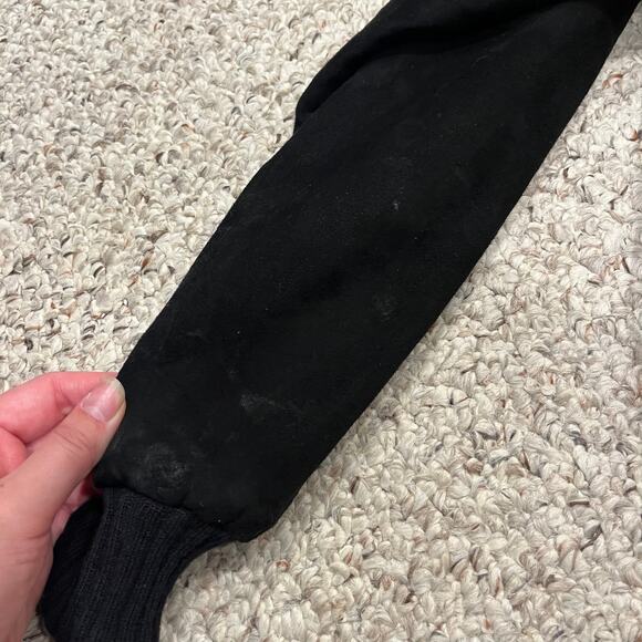 Bally of Switzerland 100% Suede Leather Colorblock Sweatshirt Sz XL Western - Picture 12 of 12